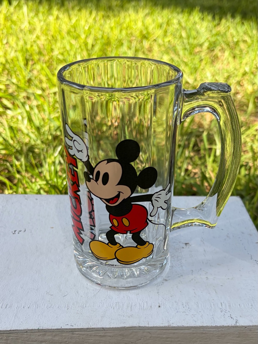 Vintage Disney Mickey Mouse
Glass Beer Mug USA